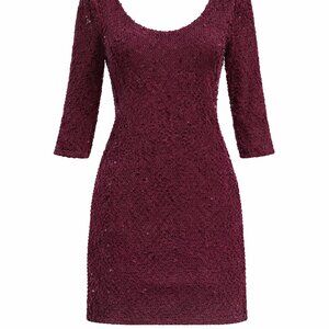 BB Dakota XL Sequin Cocktail Dress Mauve Pink Party Evening